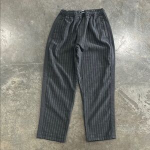 Boys Gray Striped Pants